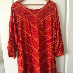 Living Hula - Puanani Dress - Red/Orange Na Manu